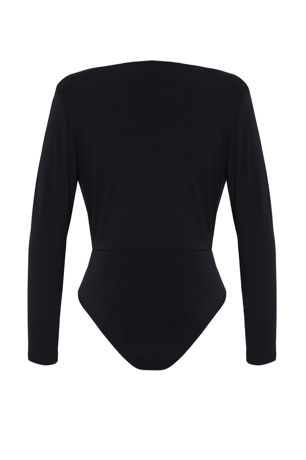 Siyah Kruvaze Yaka Orme Body TPRAW22BD0161