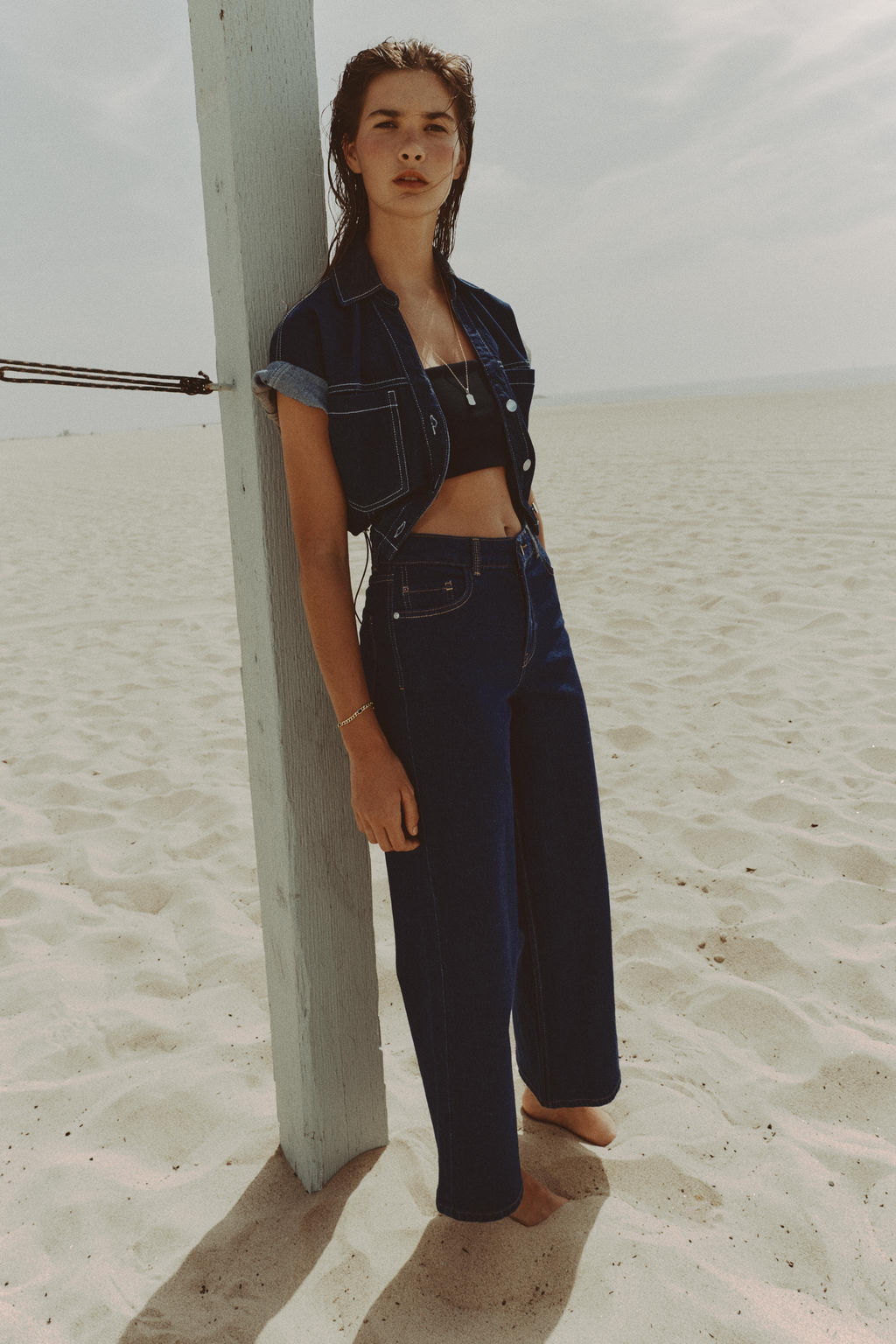 JEANS Z1975 CULOTTE TIRO ALTO COMFORT / Azul - Zara фото 13