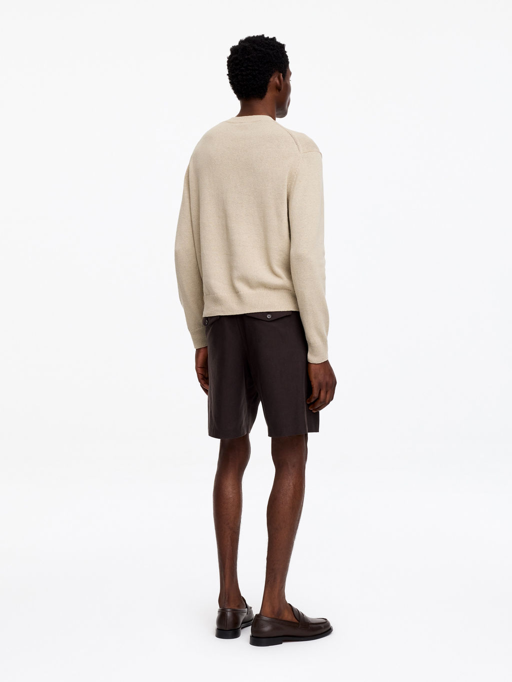 Jersey de lino y algod?n con cuello de pico - H&m фото 3
