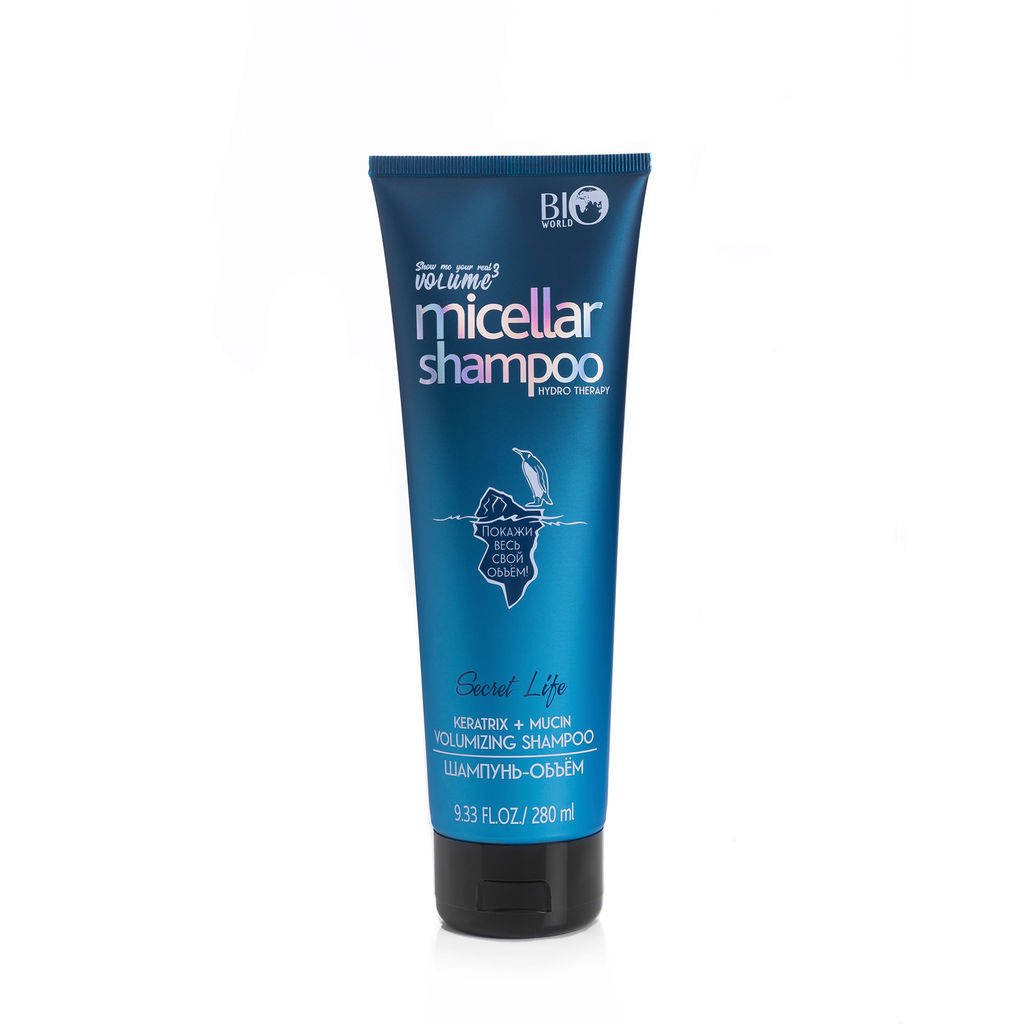 Bio World Secret Life Шампунь-объем Keratrix+Муцин, туба 280мл