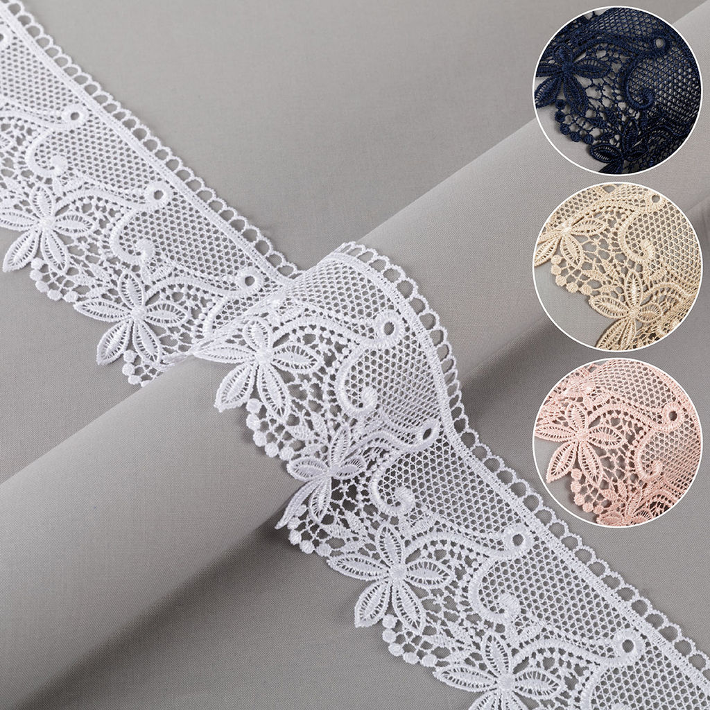 Гипюр Gamma 80 мм GGM-8001 в рулоне 10 м 0.2 Турция