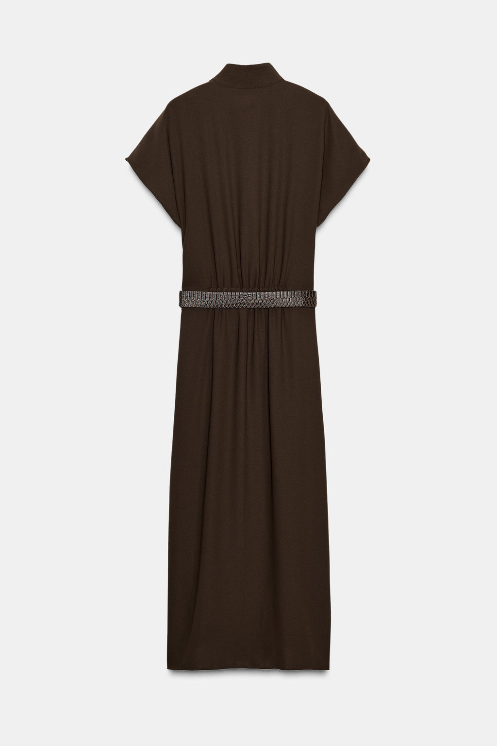 BELTED MIDI DRESS - Zara фото 8