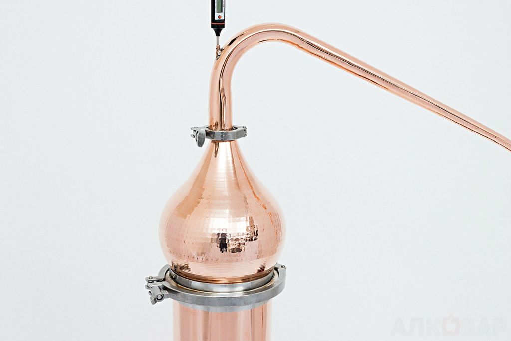 Аламбик Вискарный с колонной АЛКОВАР 10л с клампами 4"и1,5"