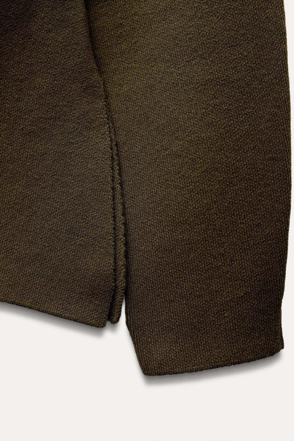 FITTED WAIST PLAIN KNIT JACKET - Zara фото 8