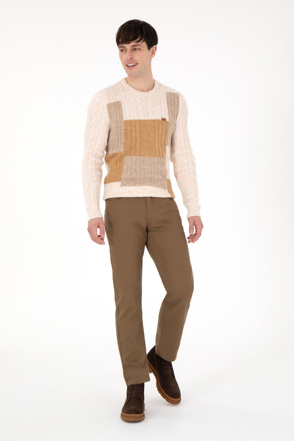 Мужские брюки цвета хаки из плотной ткани Неожиданная скидка в корзине - U.s. polo assn фото 3