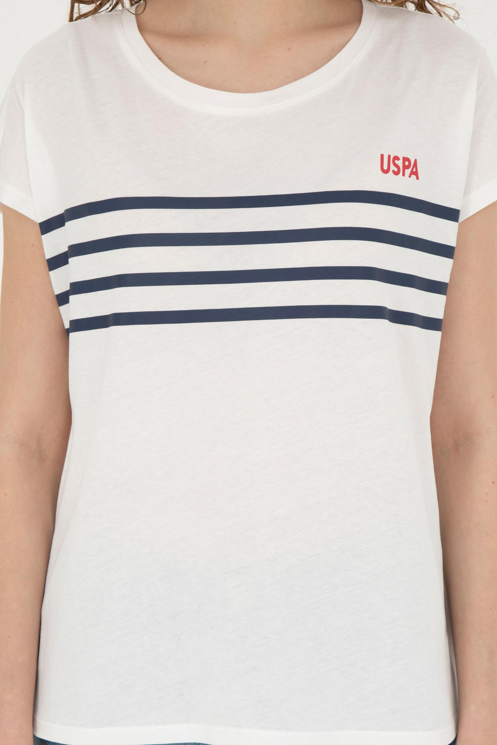 Женская футболка цвета экрю - U.s. polo assn фото 13