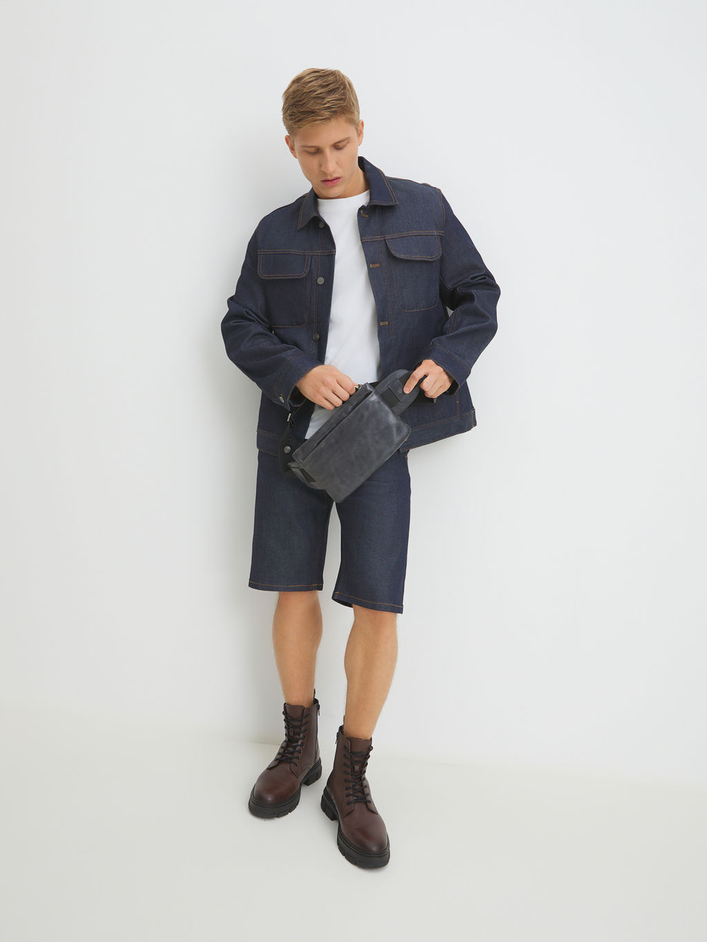 Мужская поясная сумка CALZETTI ADAM R Артикул 2437965, темно-коричневый  фото 5