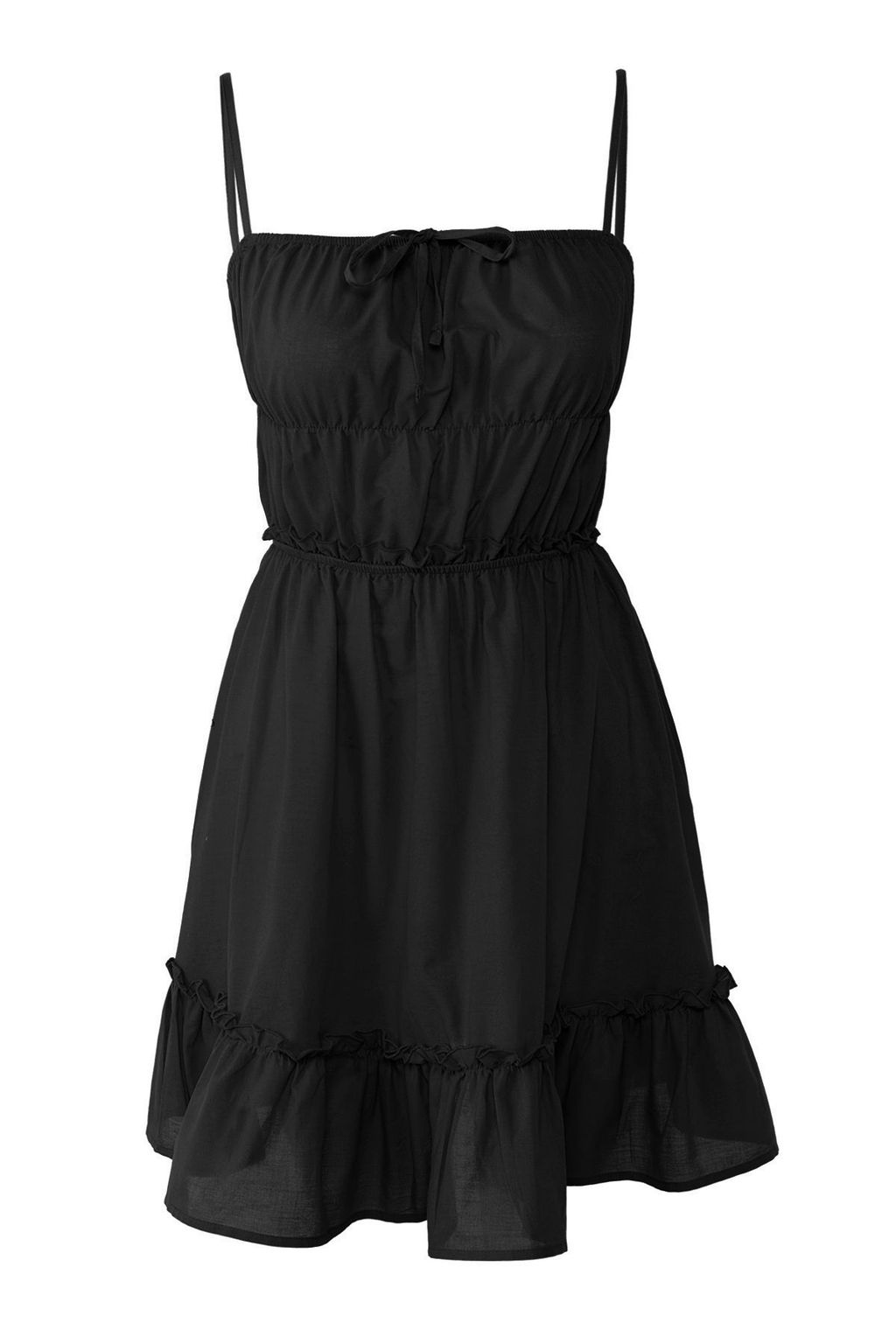 Pembe Dokuma Volanl? %100 Pamuk Plaj Mini Elbise TBESS25EL00120 - Trendyolmilla фото 7