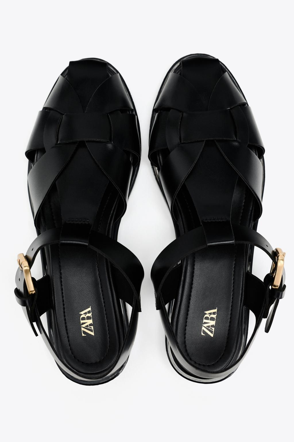FLAT CAGE SANDALS - Zara фото 11