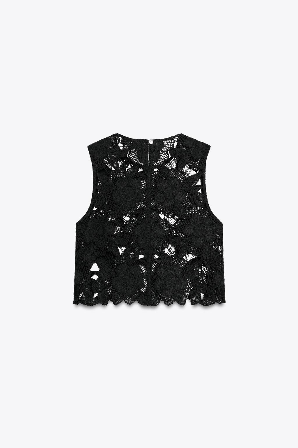 FLORAL CROCHET TOP - Zara фото 6