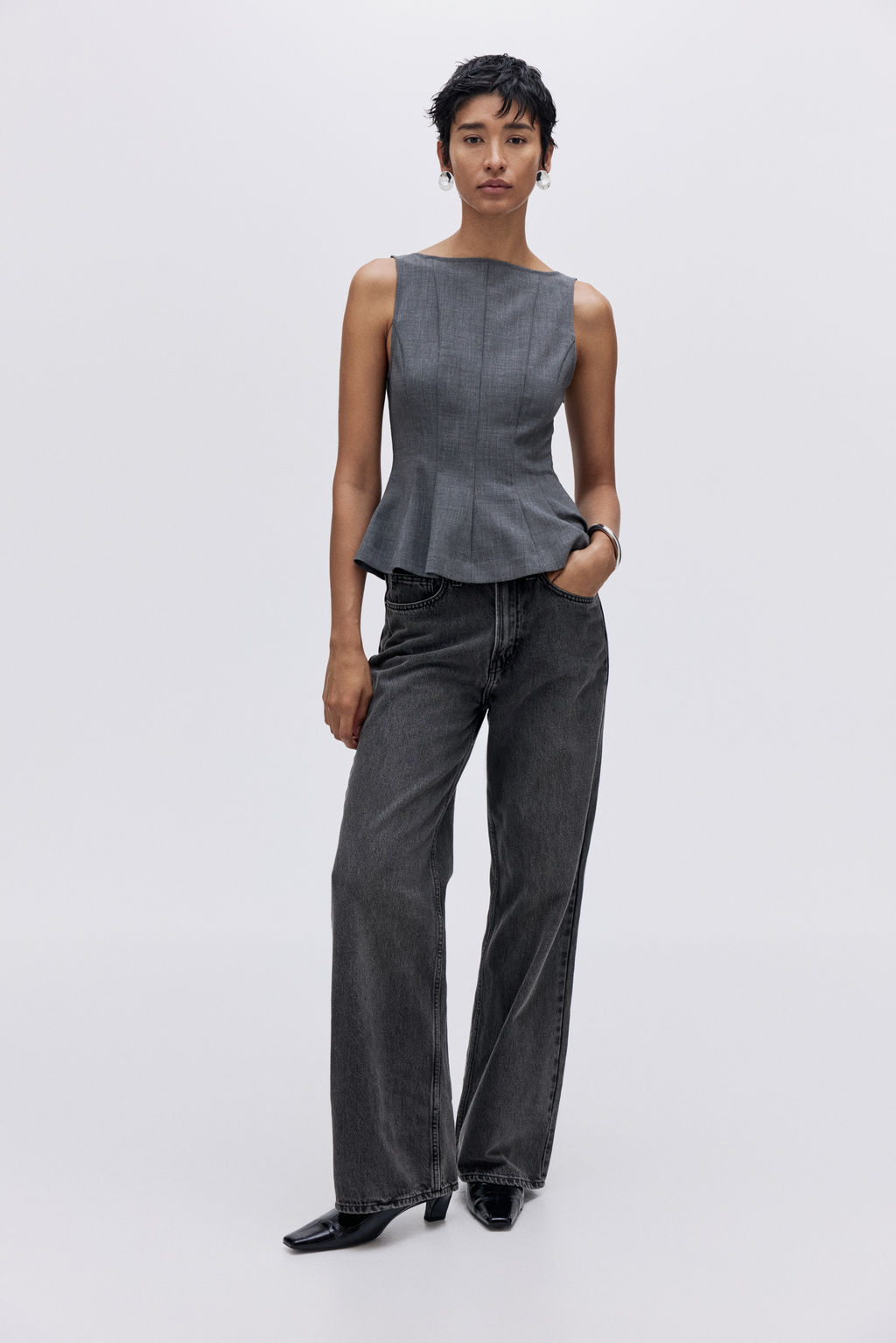 Wide High Waist Jeans - H&m фото 16