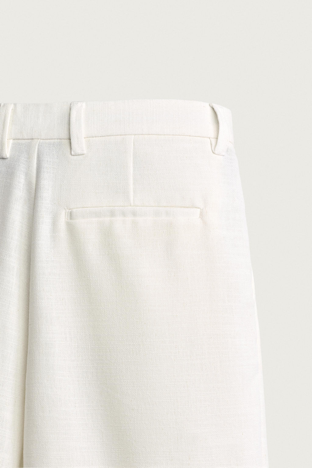 PANTAL?N RELAXED FIT ESTRUCTURA PLIEGUES / Blanco - Zara фото 9