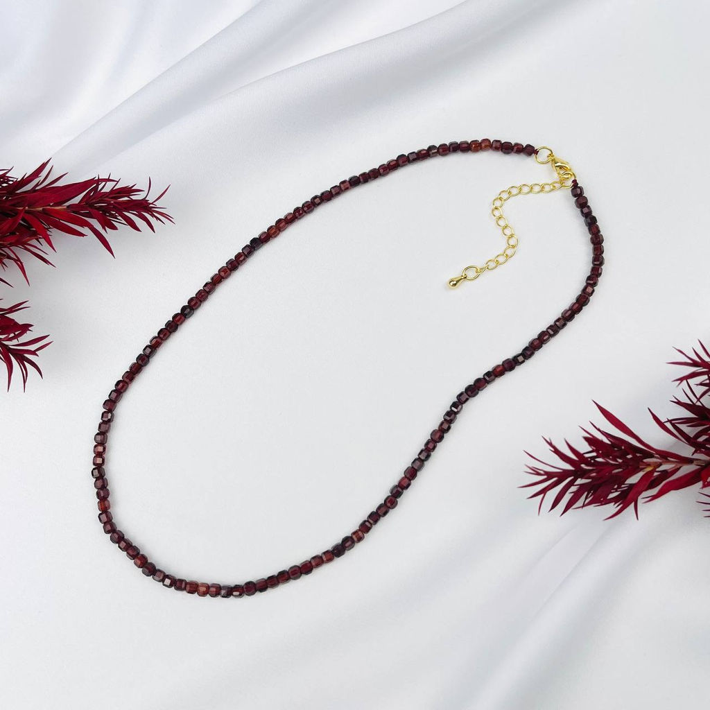 Бусы-Чокер из Граната "Спессартин" 45 см +