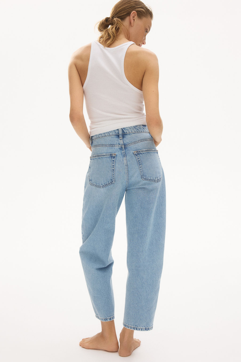 Barrel High Waist Ankle Jeans - H&m фото 7