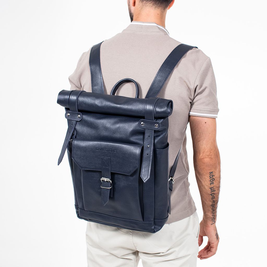 Рюкзак для ноутбука из кожи Eliot Black - Lakestone фото 36