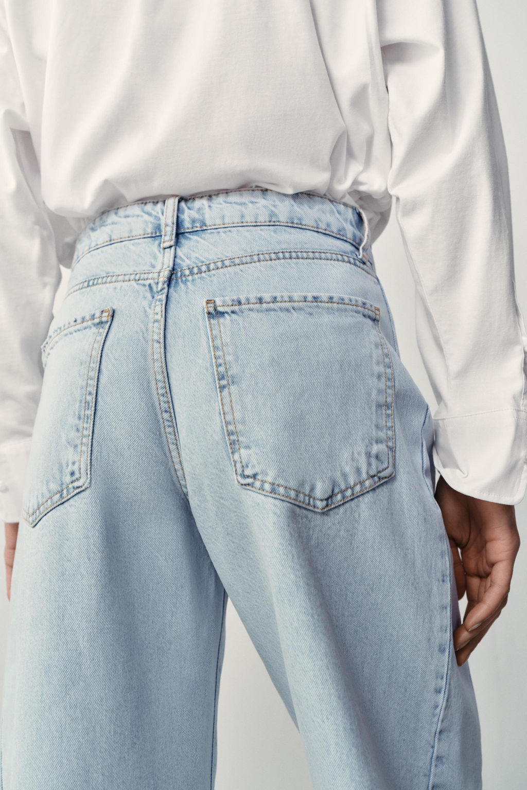JEANS Z1975 BARREL TIRO ALTO / Azul claro - Zara фото 9
