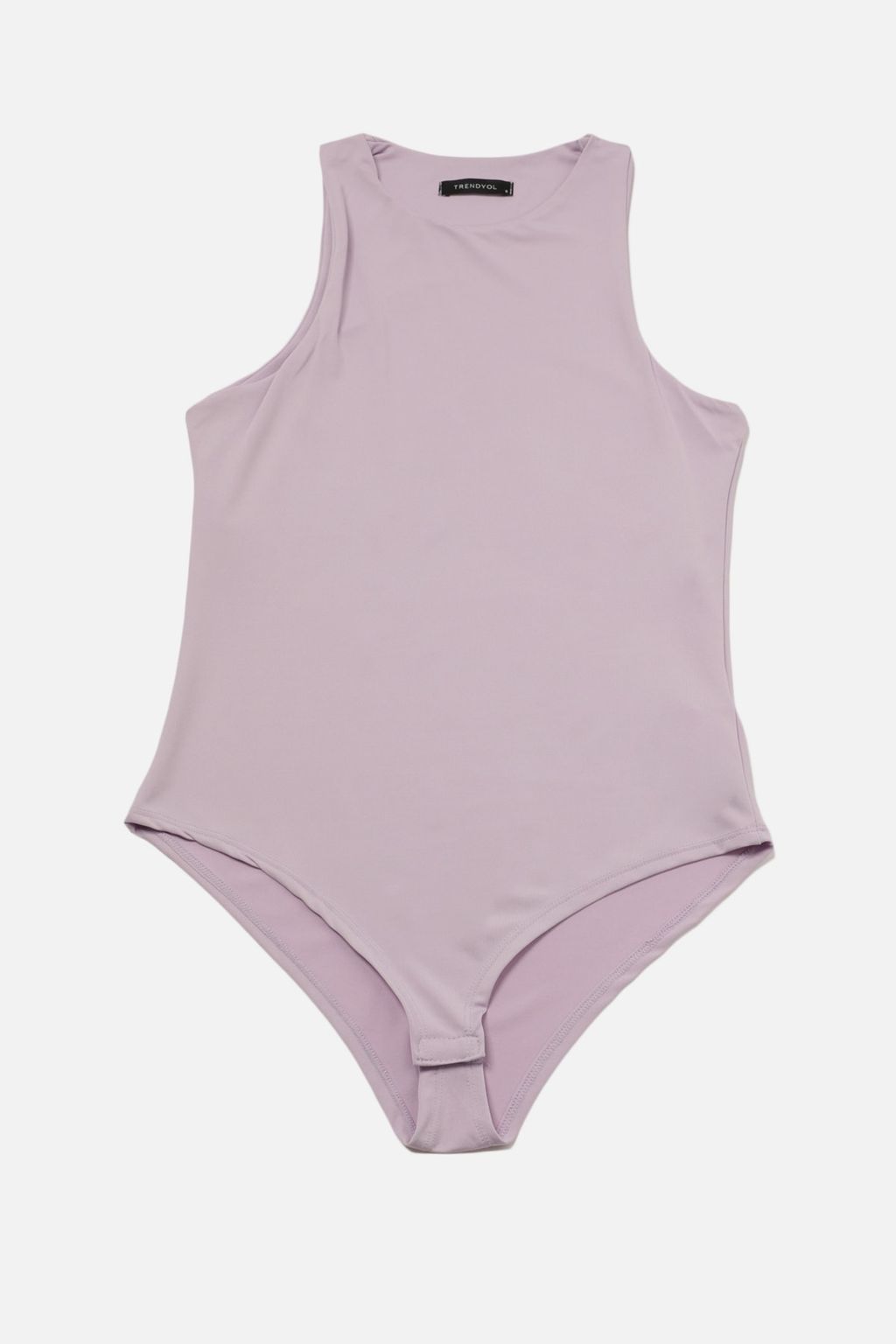 Lila Halter Yaka Vucuda Oturan Esnek Alttan C?tc?tl? Orme Body TWOSS20BD0044