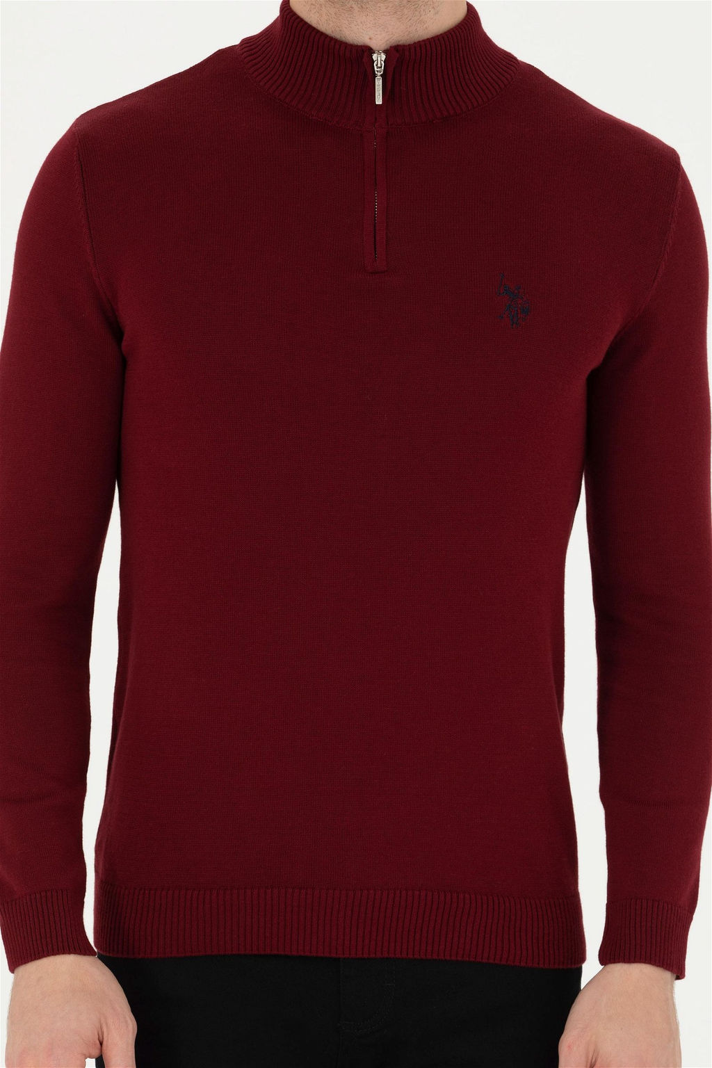Мужской бордово-красный свитер - U.s. polo assn фото 6