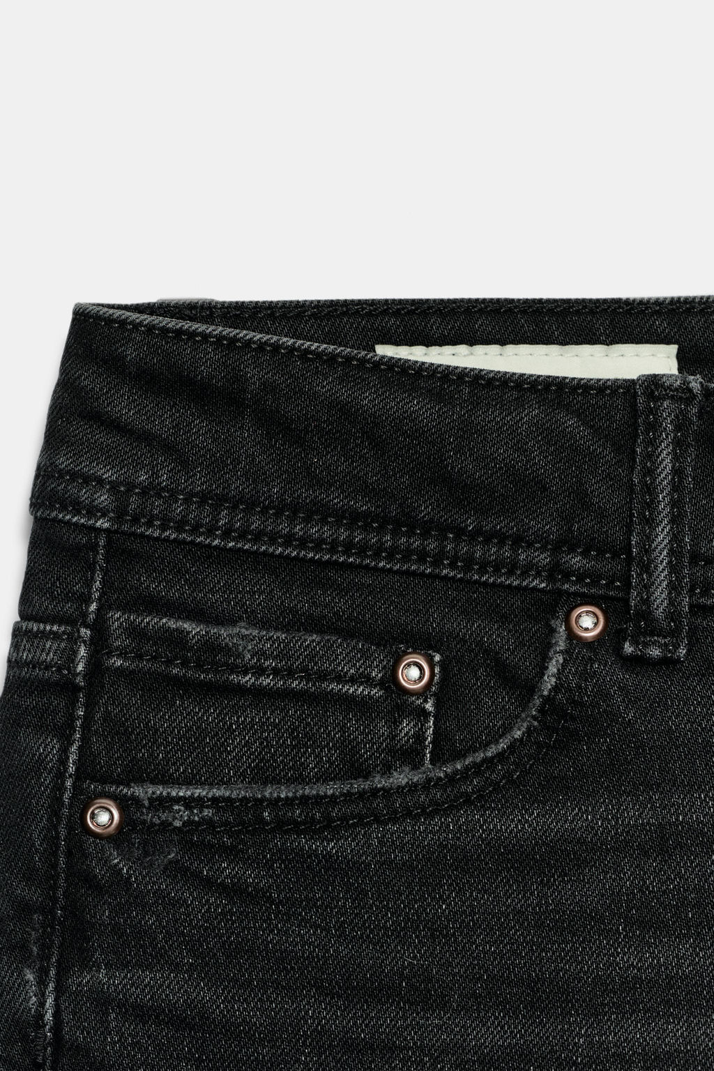 SHORTS MINI DENIM TRF TIRO BAJO / Carb?n - Zara фото 10
