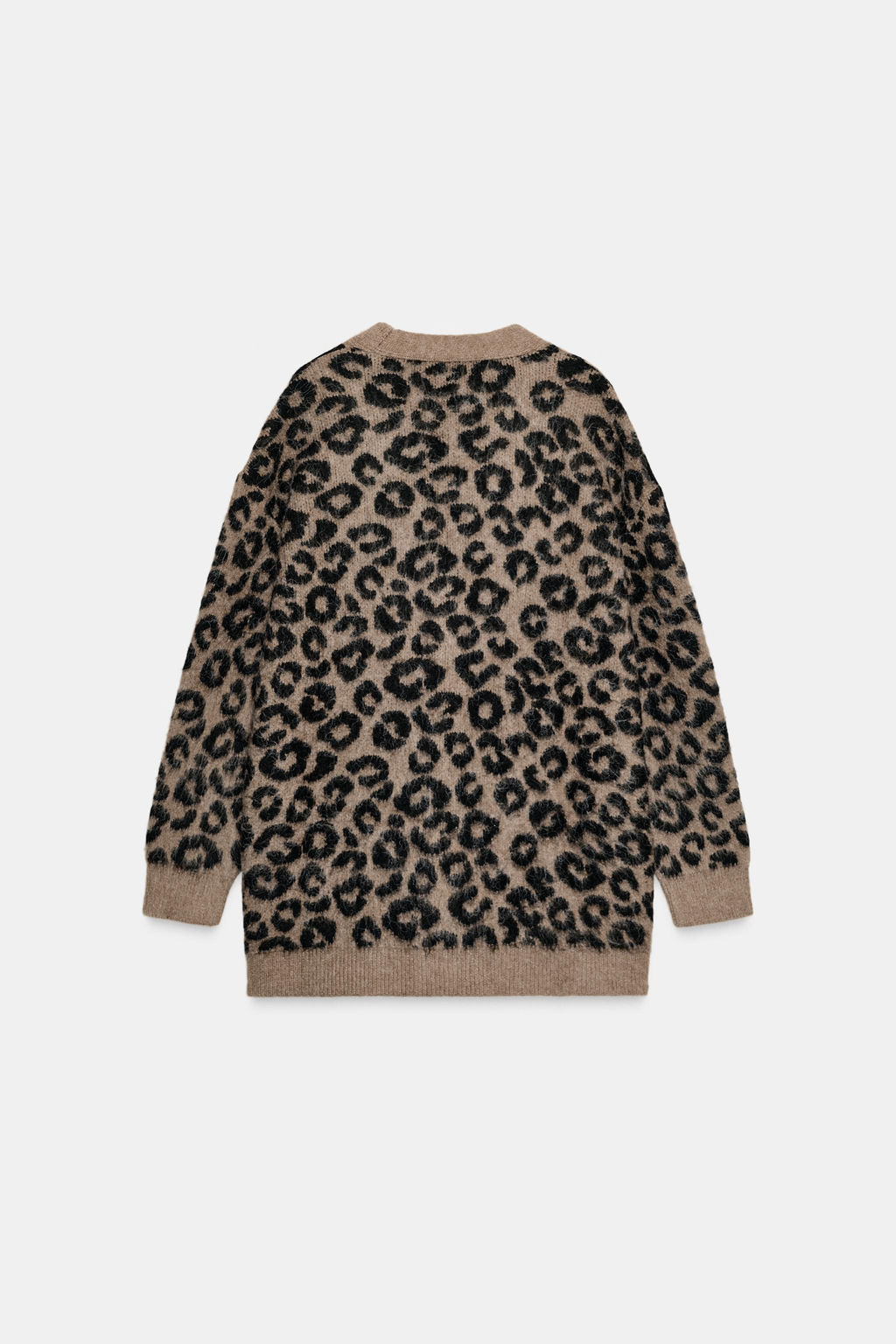 OVERSIZED ANIMAL JACQUARD KNIT CARDIGAN - Zara фото 3