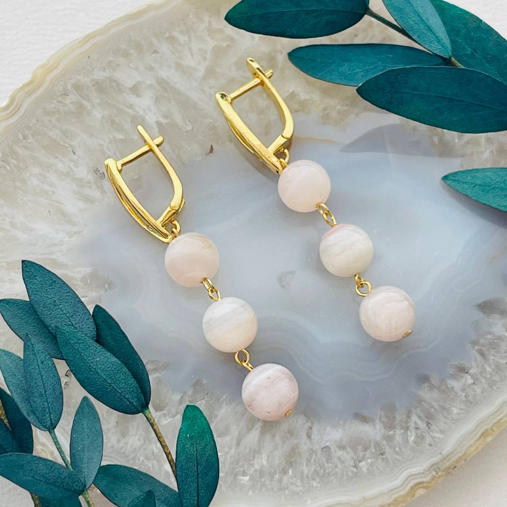 Серьги тройные из Агата (Бразилия) - Радуга самоцветов фото 3