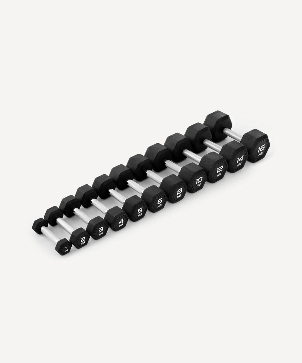 Гантель гексагональная STARFIT DB-301PRO 3 кг, обрезиненная, черный  фото 4