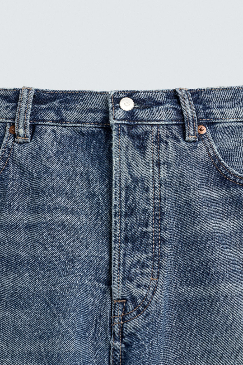 BERMUDA DENIM STRAIGHT FIT / Azul - Zara фото 10