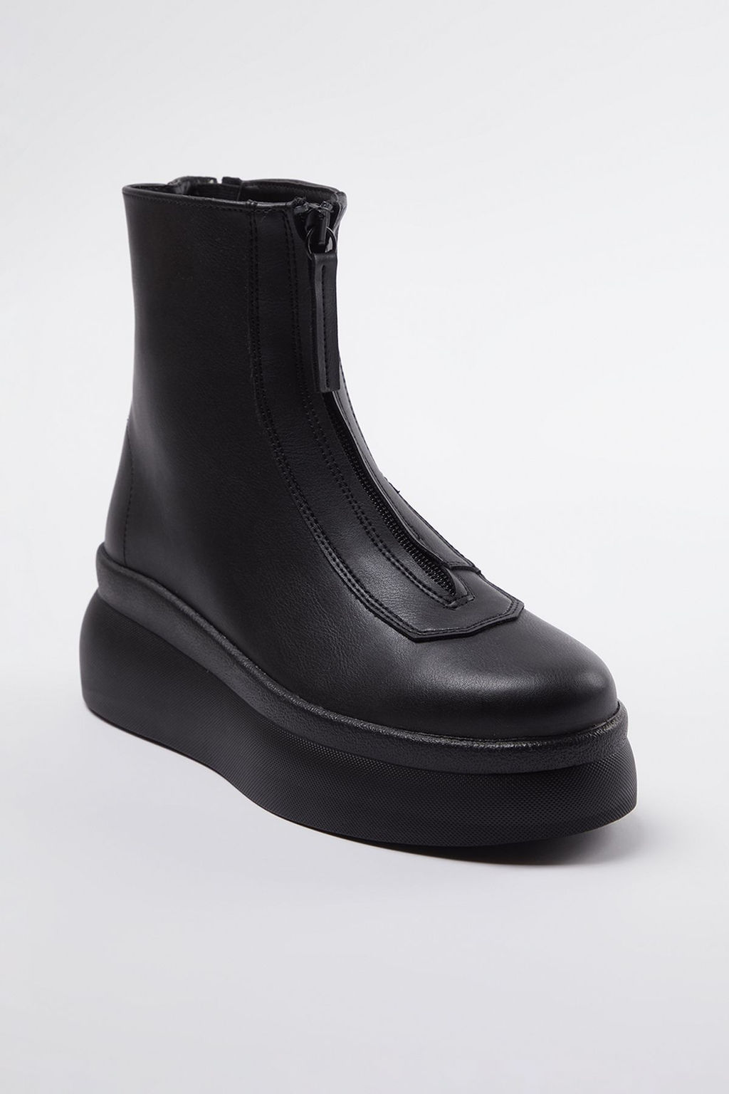 Trendyolmilla Shoes Siyah Flatform Topuklu Fermuarl? Kad?n Bot TAKAW25BO00017  фото 3