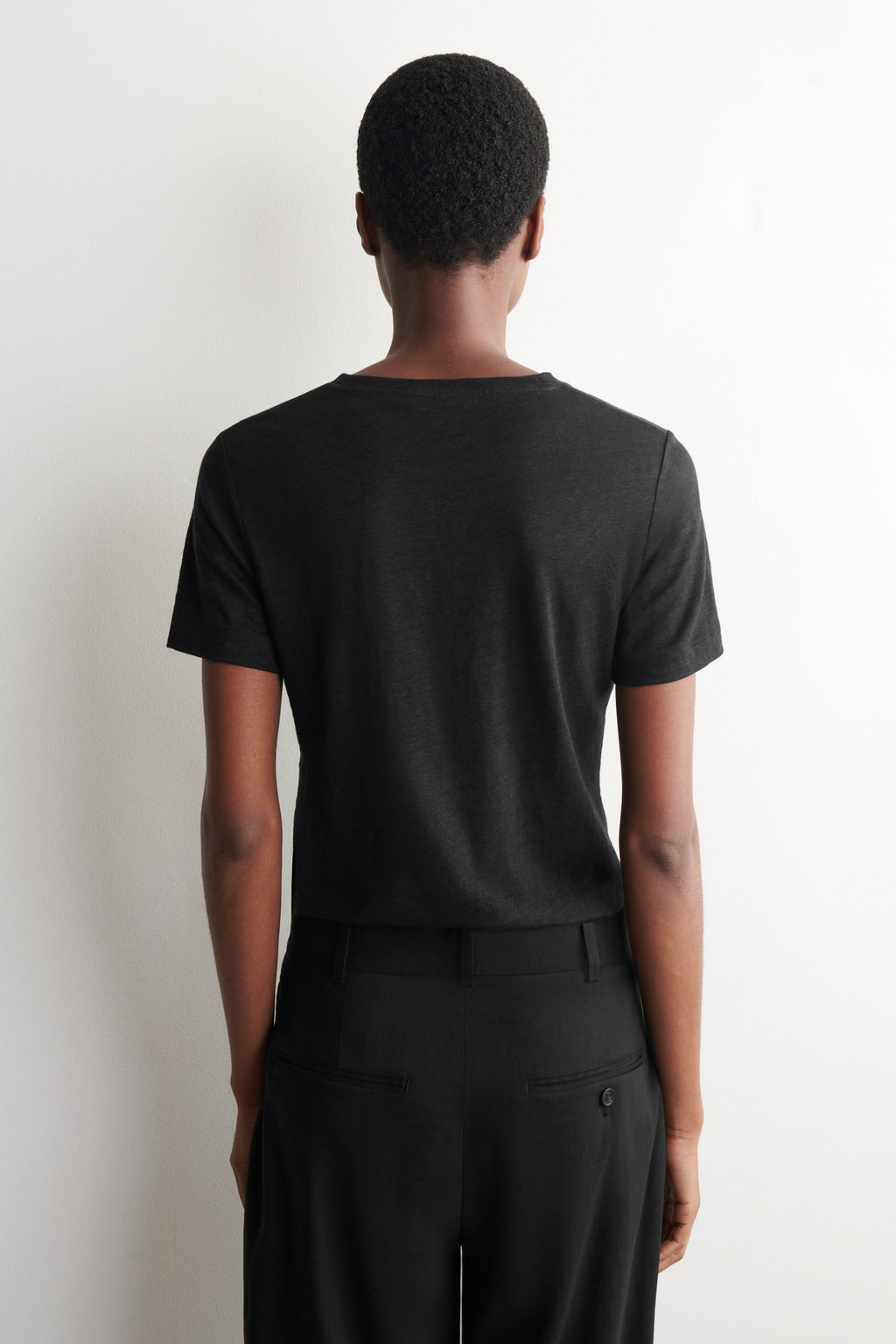 CAMISETA DE LINO CON CUELLO REDONDO - H&m фото 8