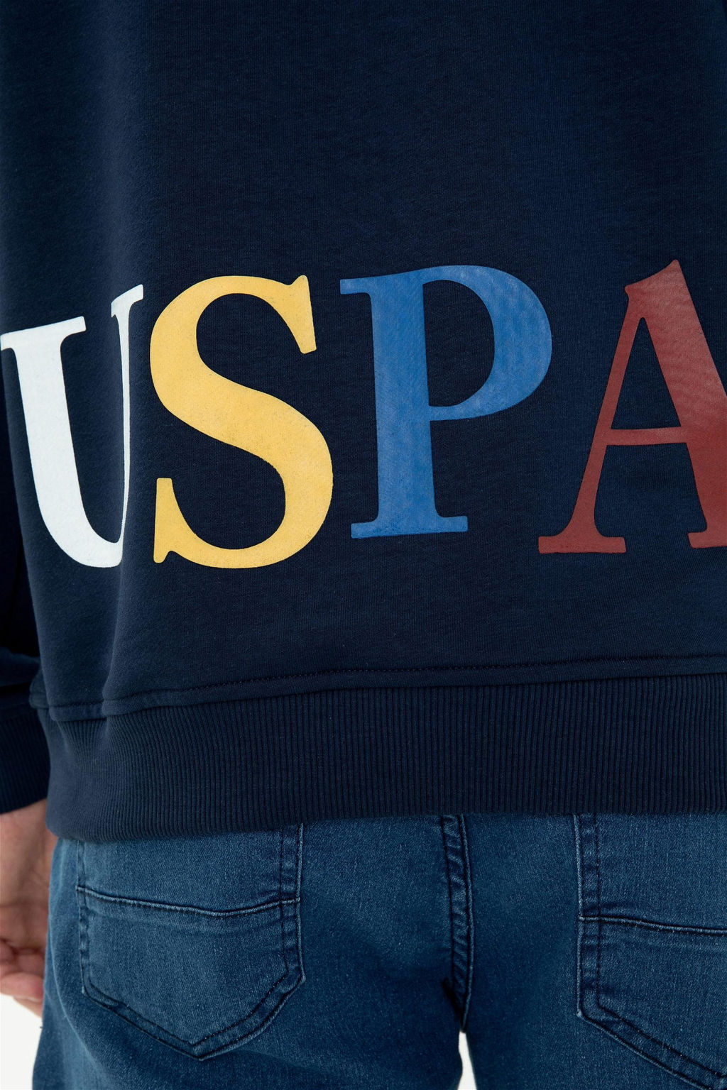 Мужской темно-синий свитшот - U.s. polo assn фото 7