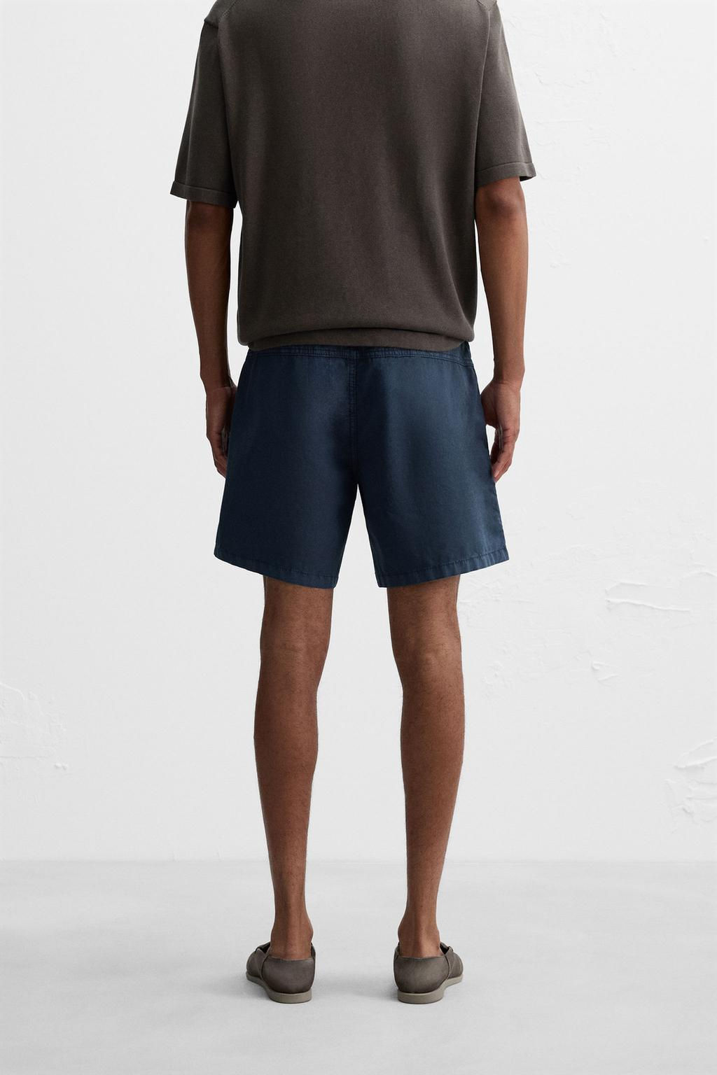 WASHED COTTON BERMUDA SHORTS - Zara фото 3