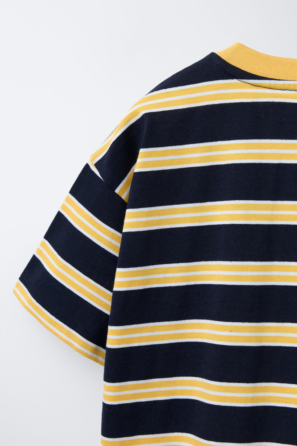 STRIPED T-SHIRT WITH EMBROIDERED SLOGAN - Zara фото 10