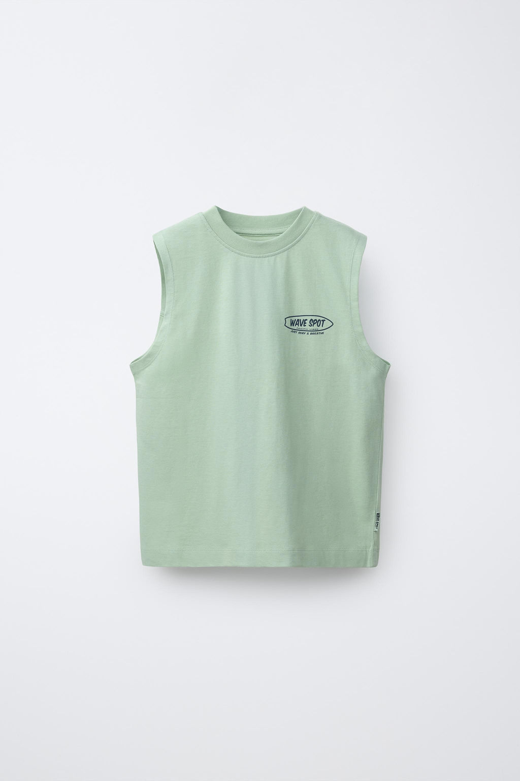 CONJUNTO CAMISETA Y BERMUDA TEXTO / Verde agua