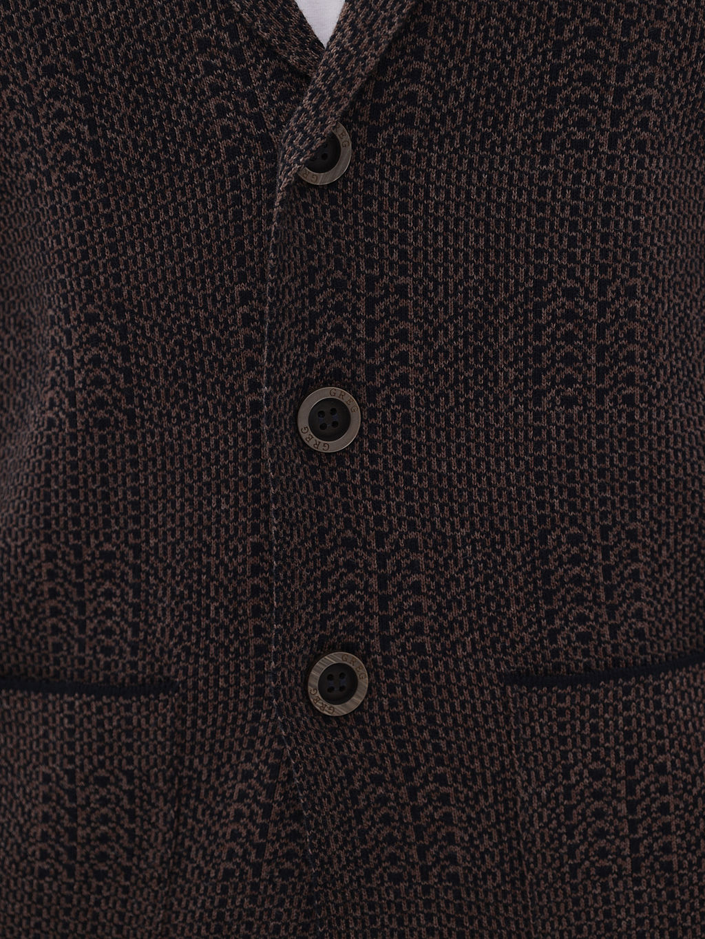 Кардиган мужской GREG G136-KF-клетка (корич. 525/345)  фото 2