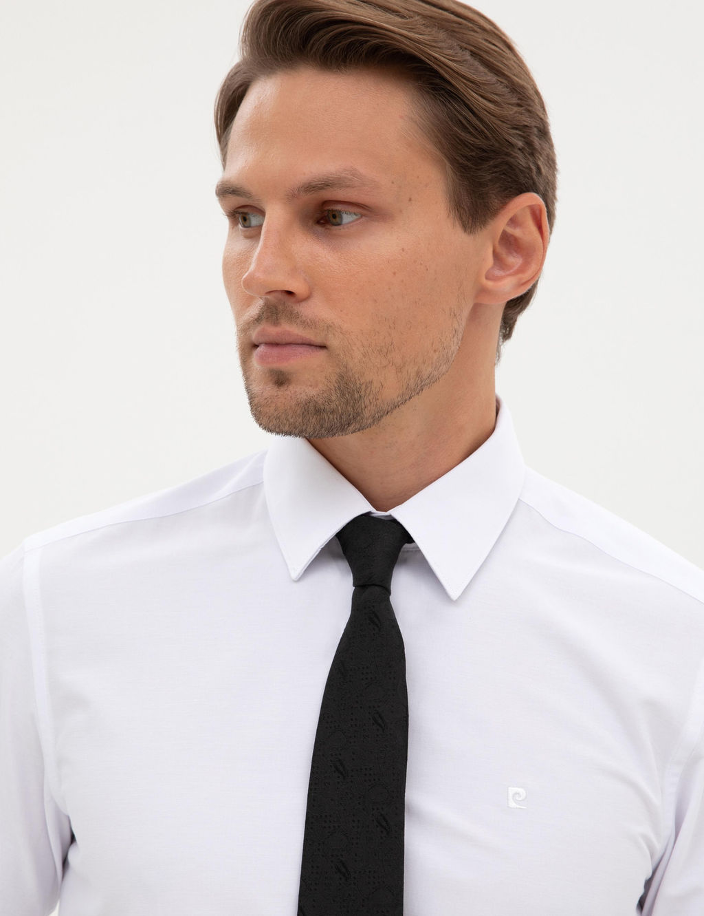 Beyaz Slim Fit Uzun Kollu Basic G_mlek - Pierre cardin фото 2