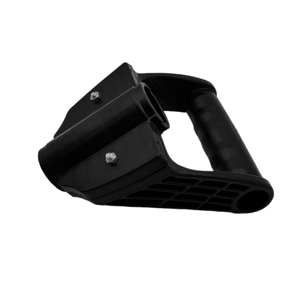 Лопата снеговая "Медведь" п/эт. черная,с ал.накл.,с ал.чер.,ручкой "Элита",доп.ручк на чер.500х380мм