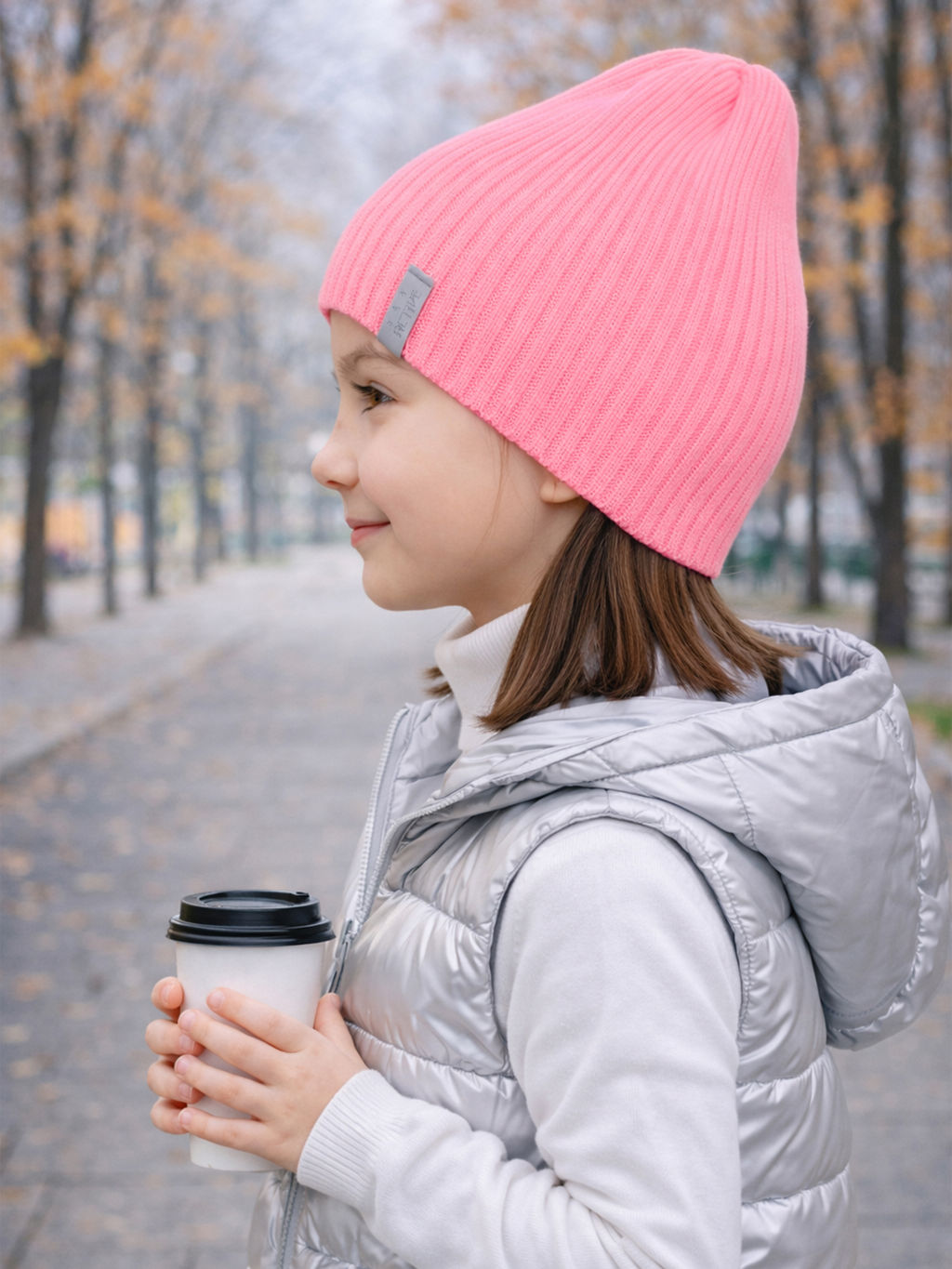 Шапка вязаная фламинго