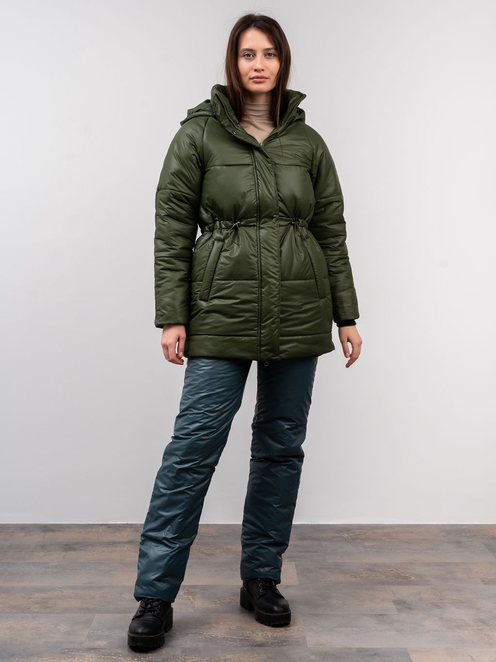 Костюм зимний, горнолыжный Арктика хаки-серый - Yollochka фото 3