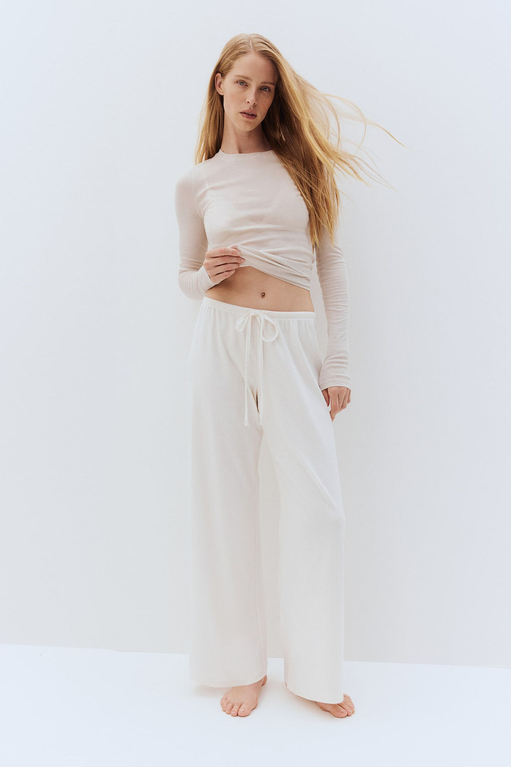 Pantalon amplio de punto