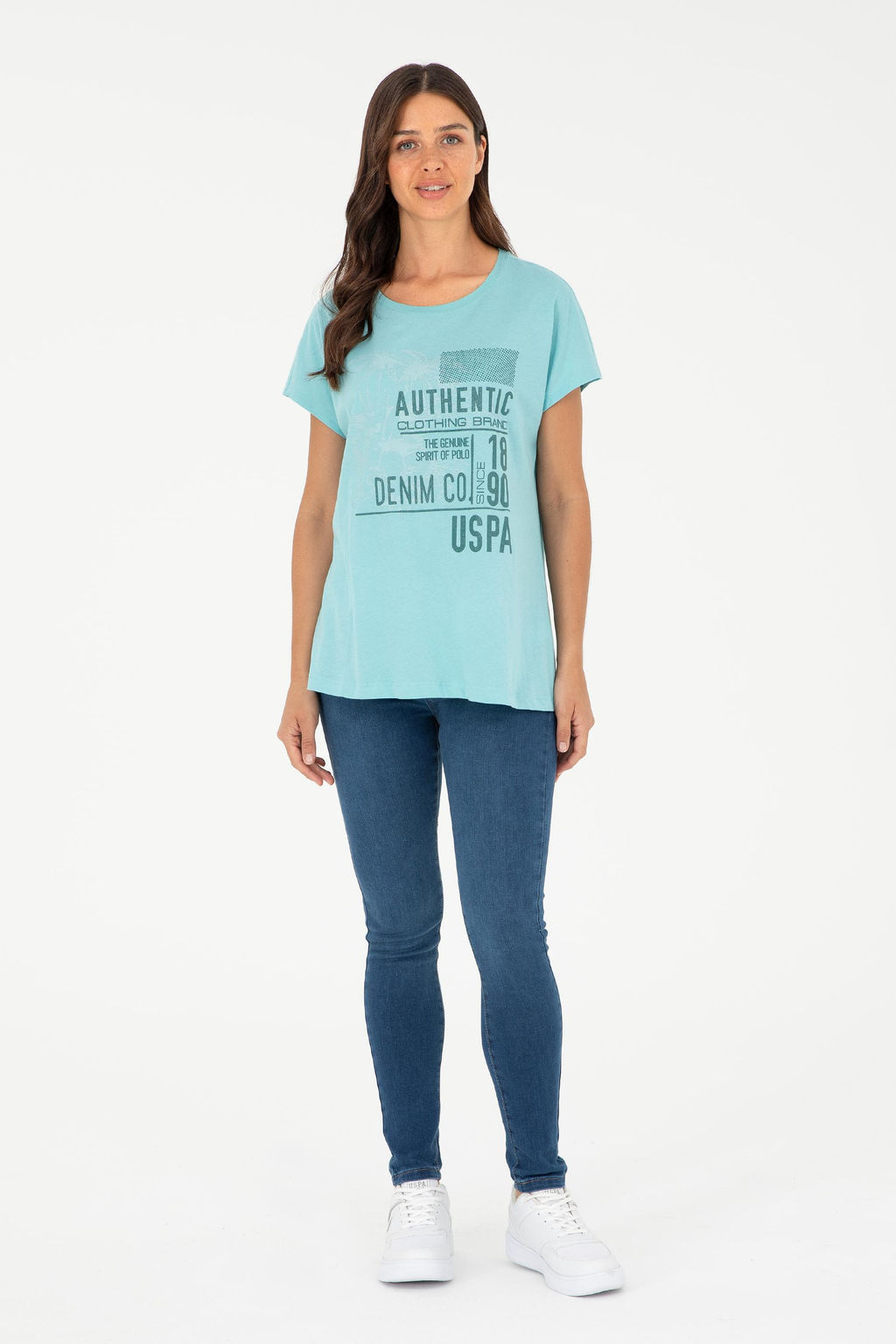 Женская мятная футболка Неожиданная скидка в корзине - U.s. polo assn фото 11