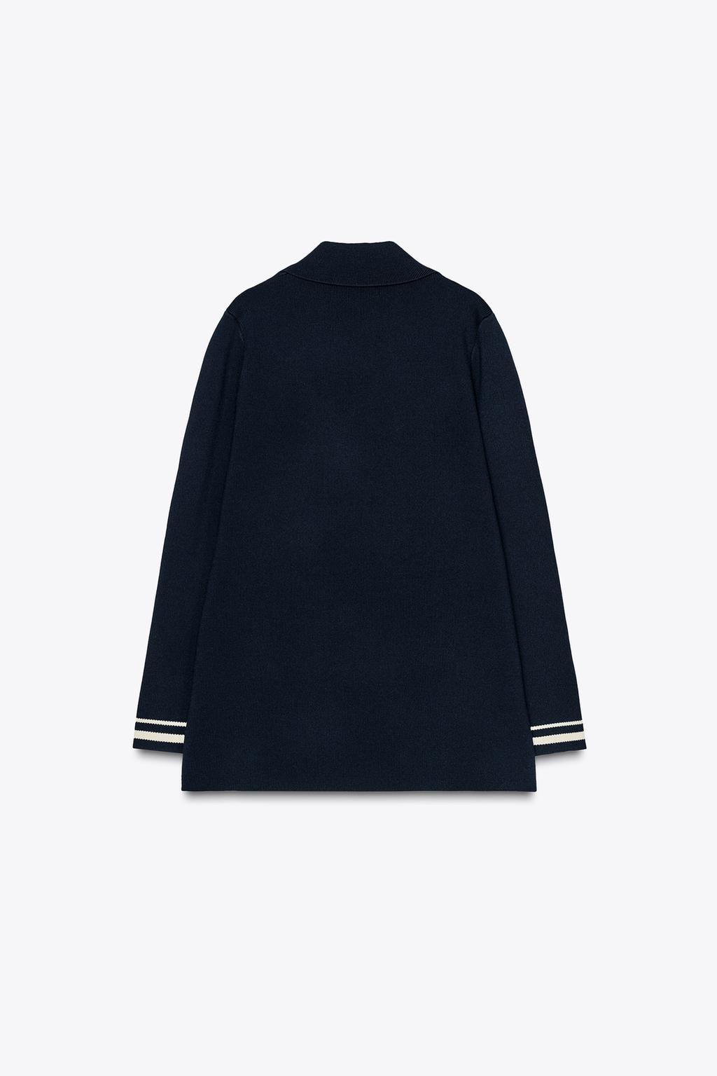 DOUBLE-BREASTED KNIT BLAZER - Zara фото 5