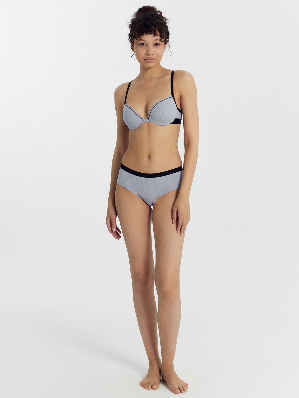 Цена за 2 штуки! Трусы женские шорты в сером цвете лунная скала 412407 - Mark formelle фото 4