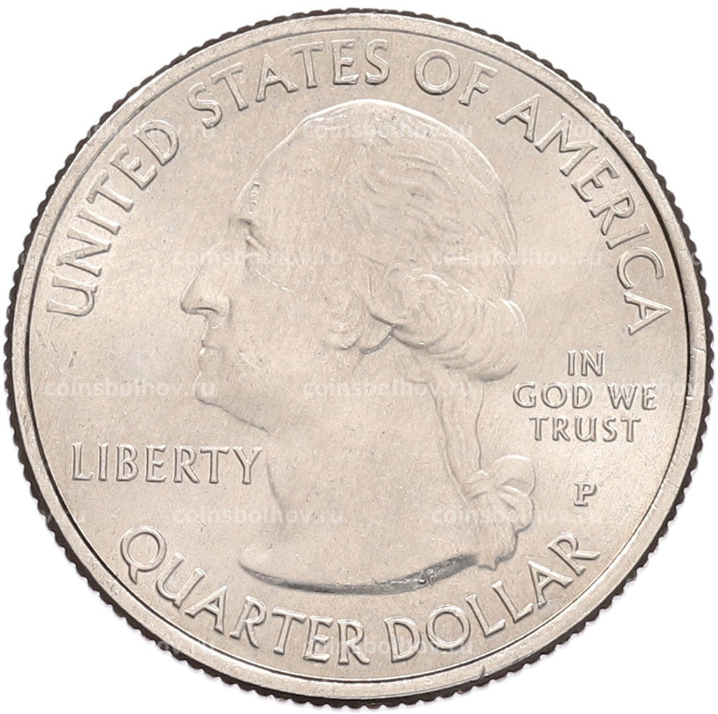 Монета 1/4 доллара (25 центов) 2018 года P США Национальные парки  №41 Национальное побережье живописных камней