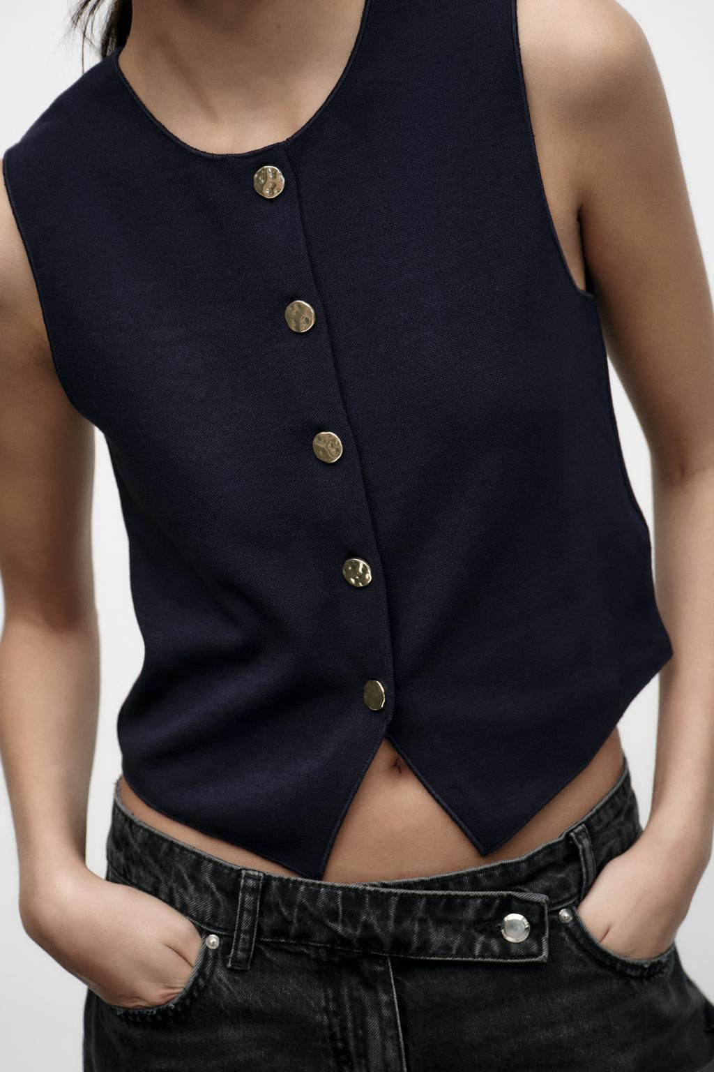 STRETCH KNIT VEST TOP - Zara фото 20