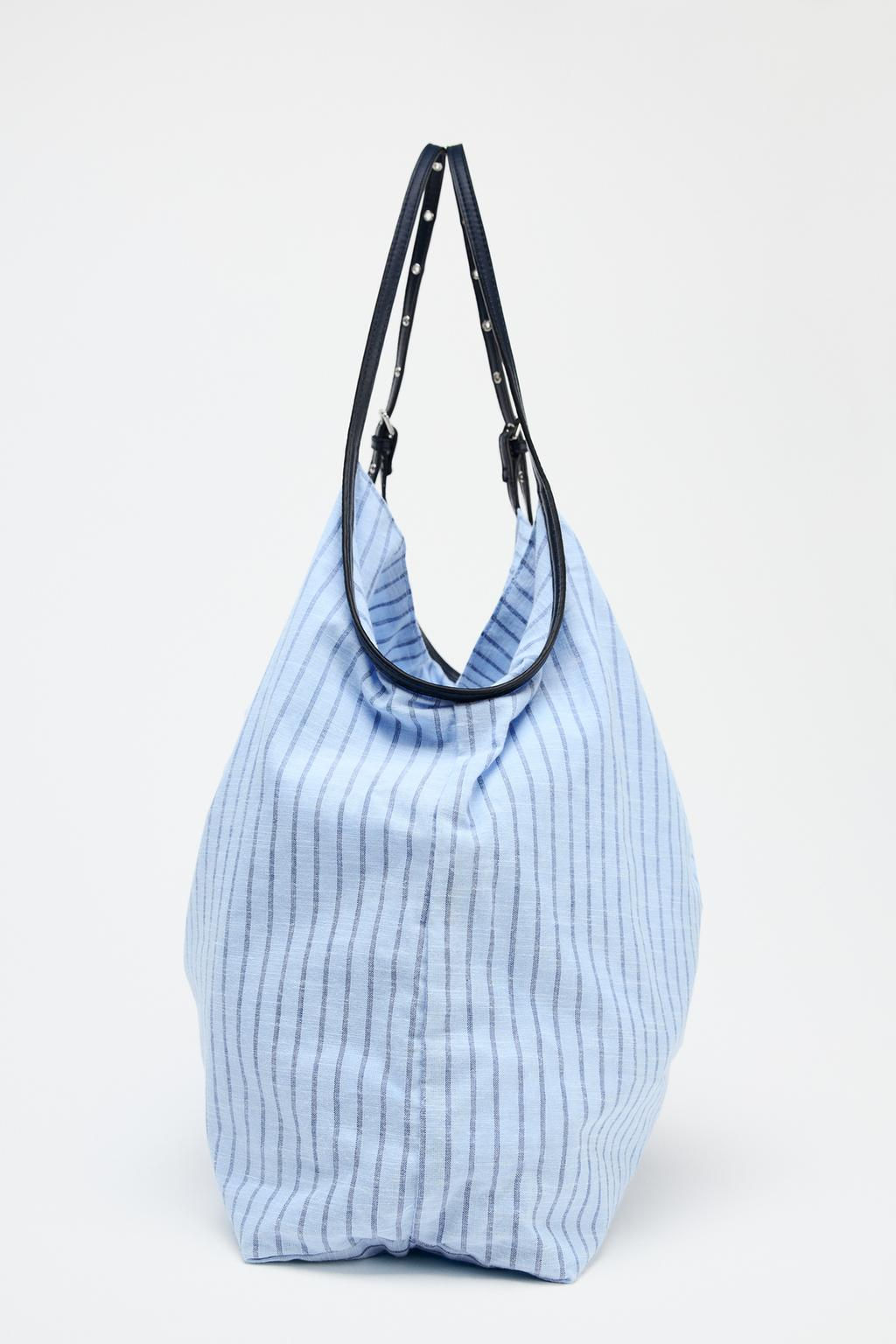 STRIPED FABRIC TOTE BAG - Zara фото 5