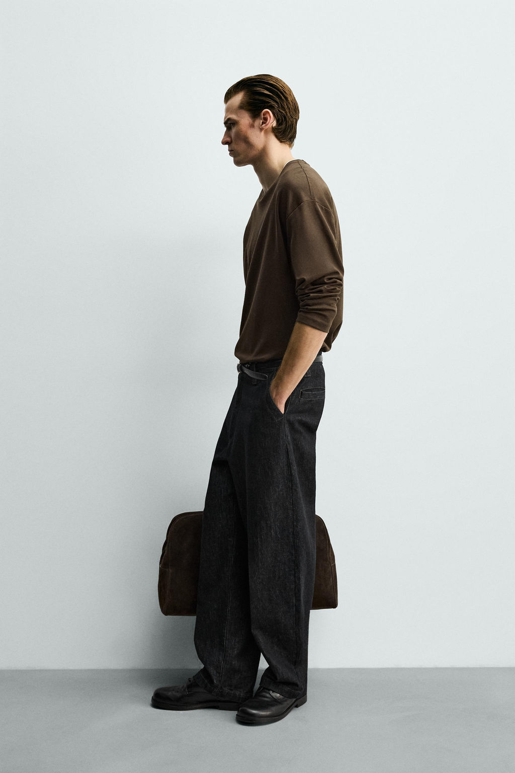 T-SHIRT WITH CONTRAST DOUBLE-LAYER HEMS - Zara фото 12
