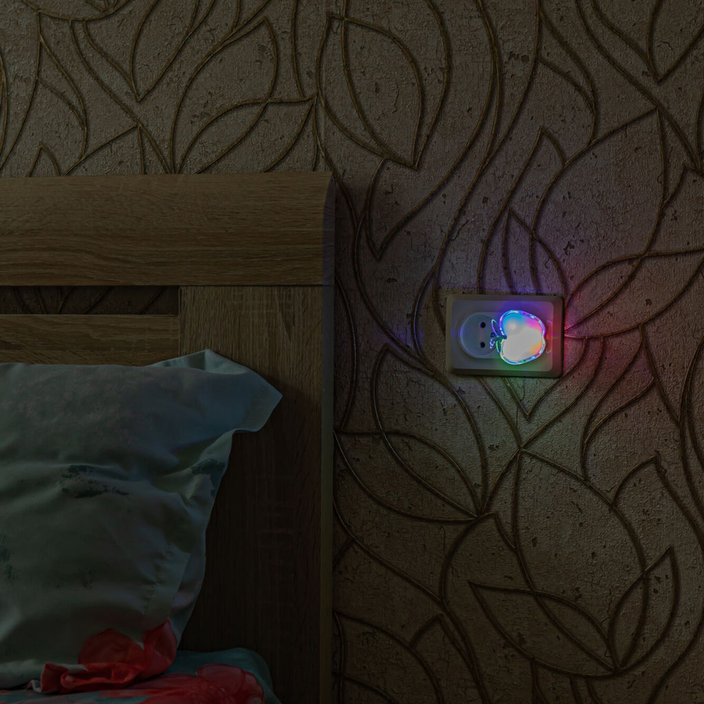 DTL-308-Яблоко/RGB/3LED/0,5W Светильник-ночник. Без выключателя. Блистер