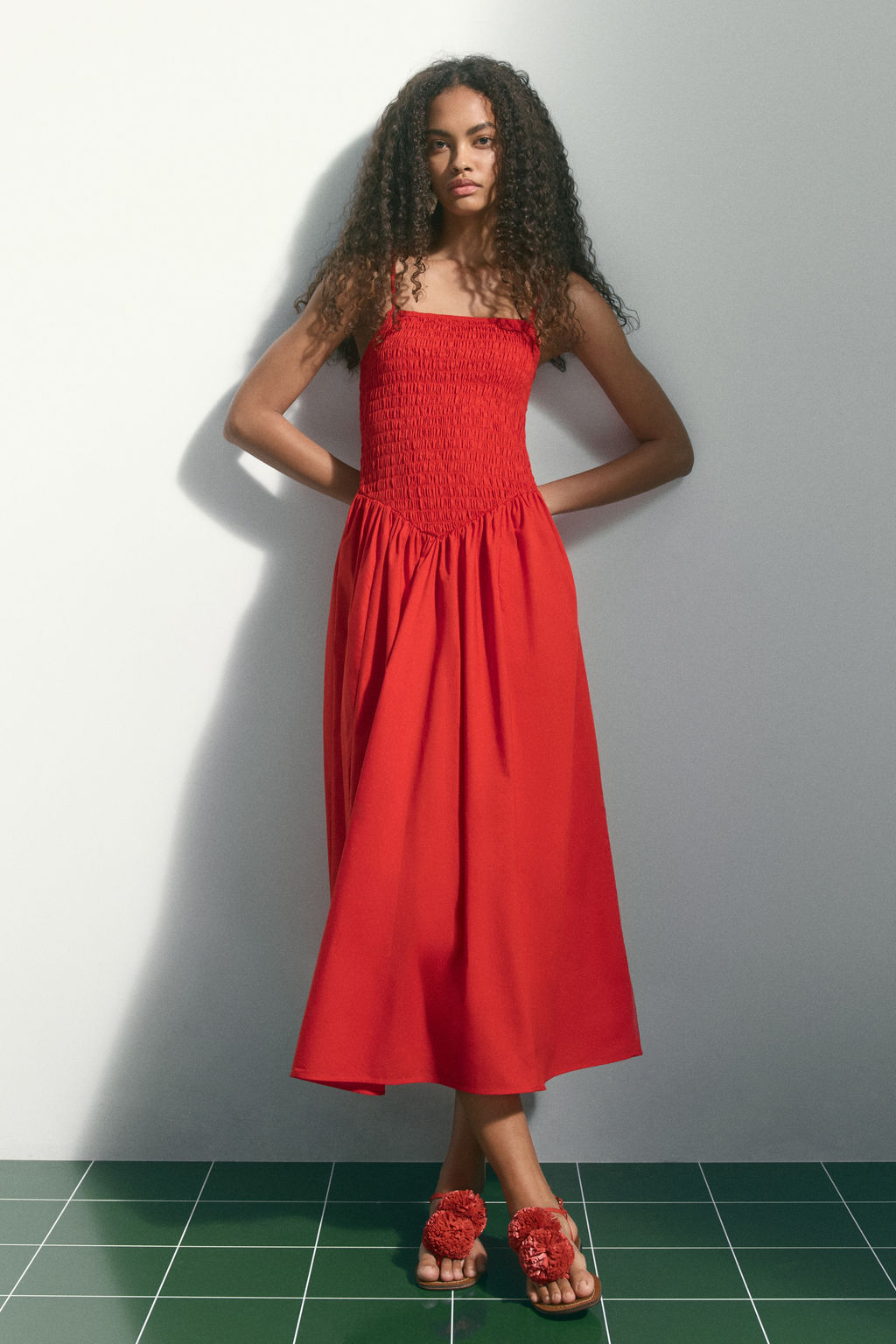 Vestido nido de abeja con vuelo - H&m фото 8
