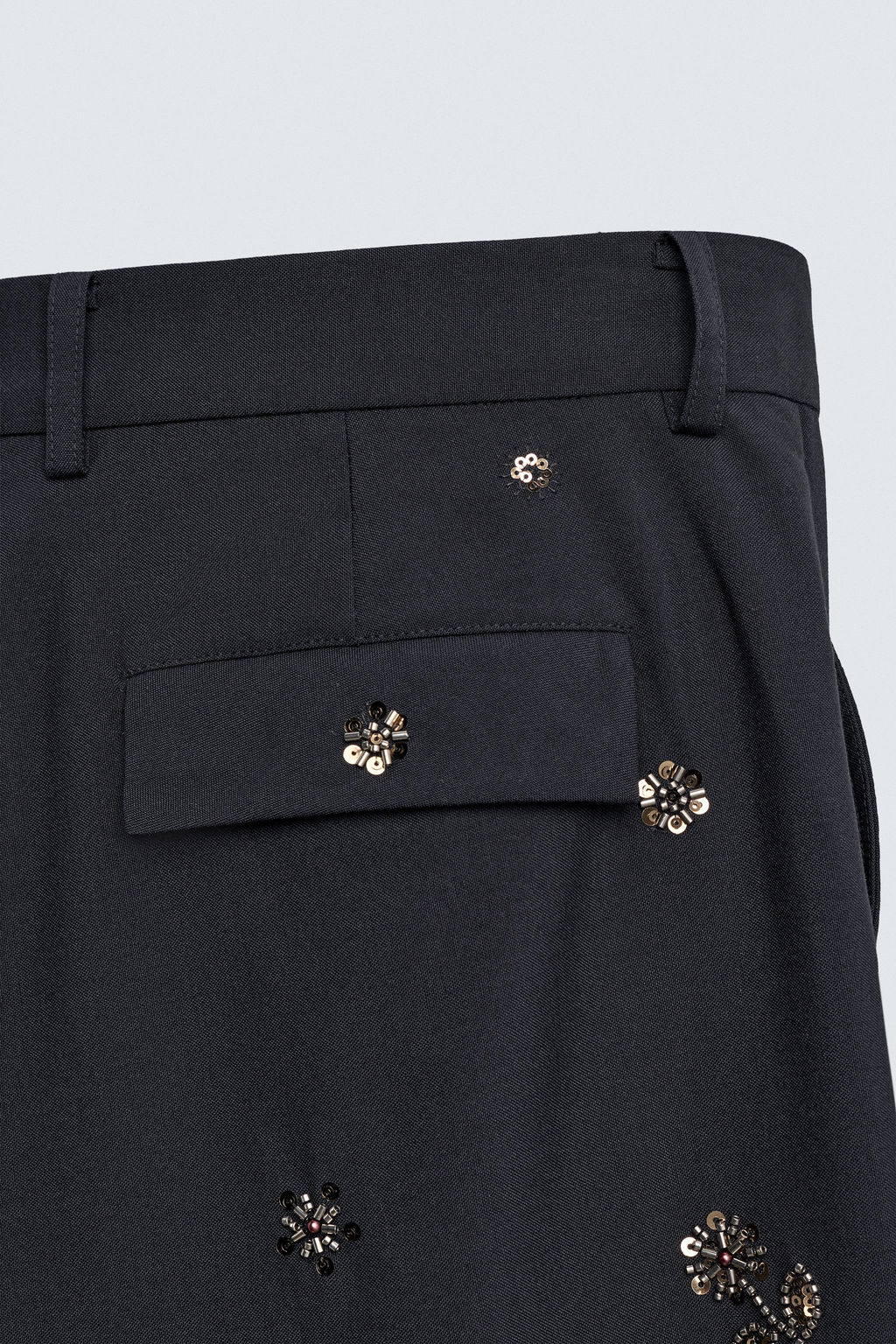 LIMITED EDITION RELAXED FIT SEQUIN TROUSERS - Zara фото 10