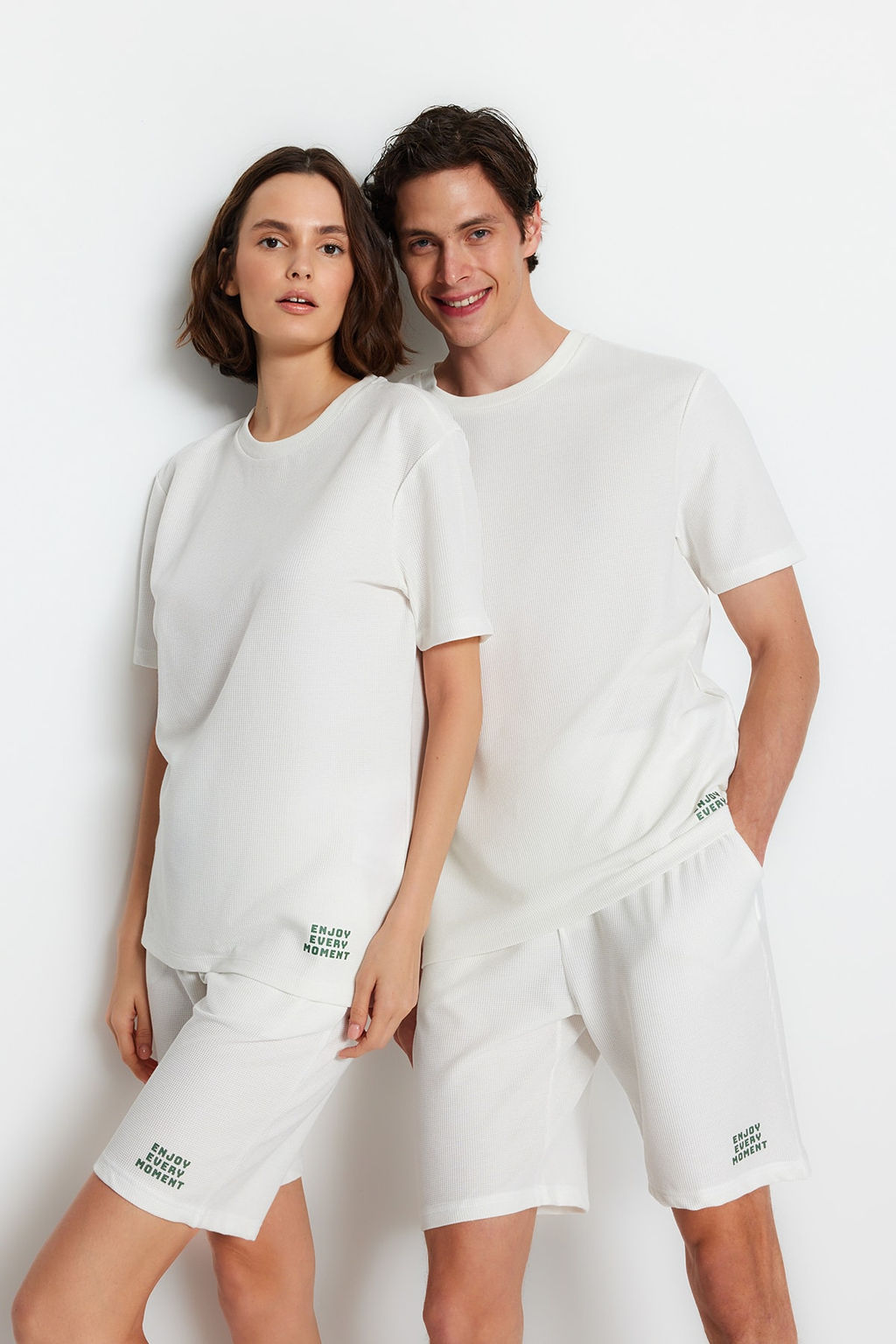 TRENDYOL MAN Mavi Regular Fit Waffle Sortlu Pijama Tak?m? TMNSS23PT00032 - Trendyolmilla фото 33